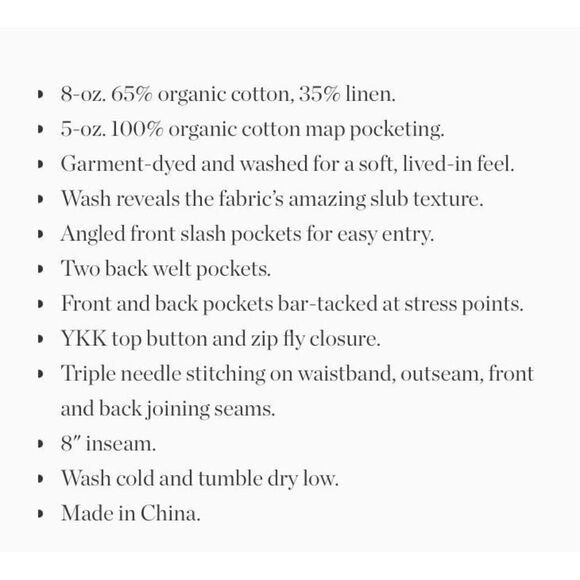 Taylor Stitch The Morse Short Mens 28 In Navy Blue Slub Linen Blend Gorpcore - Picture 10 of 10